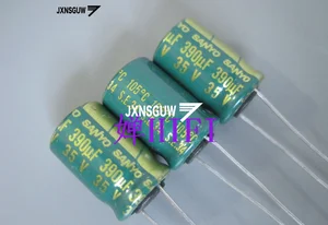 20PCS Original SANYO 35V390UF 10X16MM Green gold Aluminum electrolytic capacitors 390uF/35v 105 degrees 390UF 35V