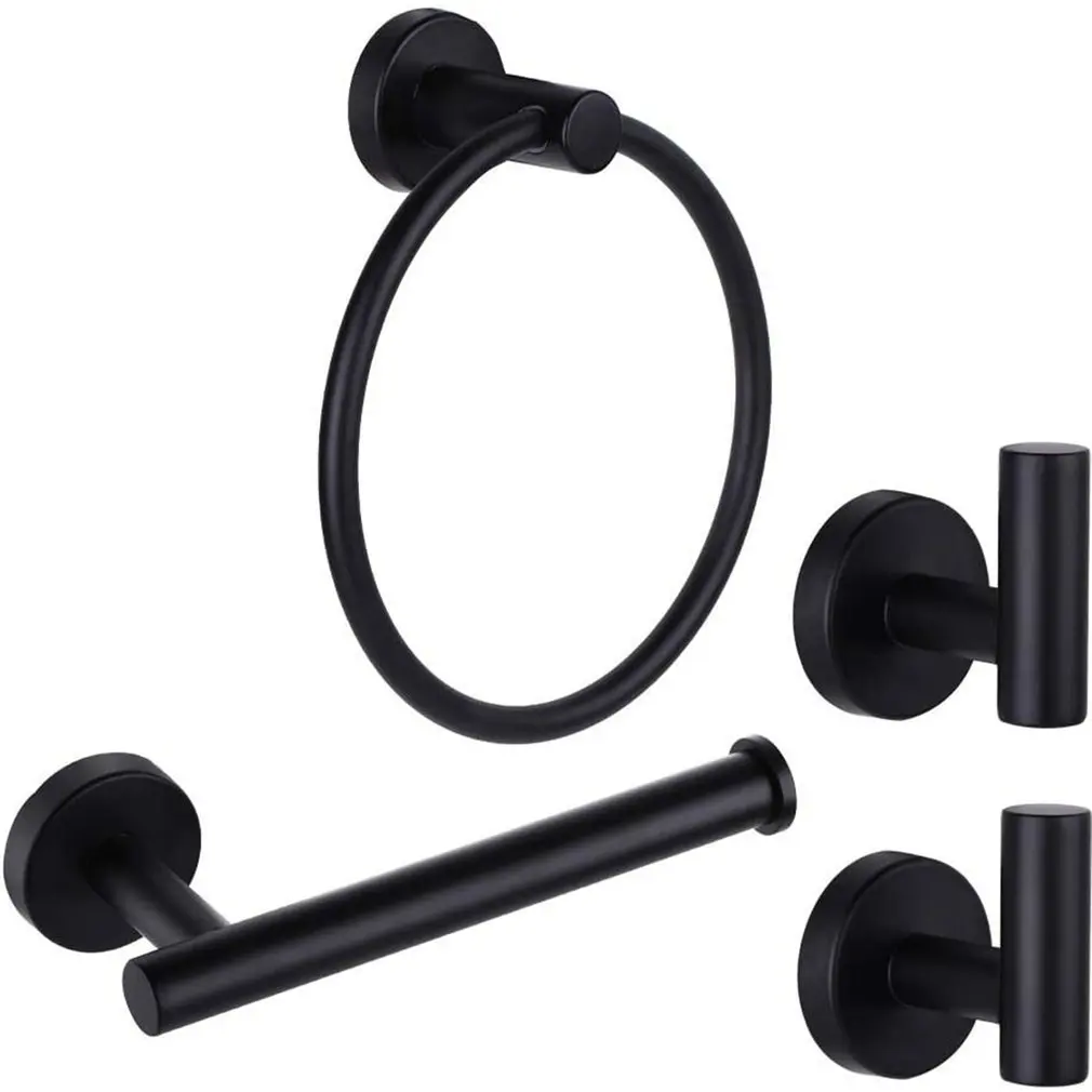 Ring Toilet Paper Holder And Towel Hooks Brushed Nickel Home