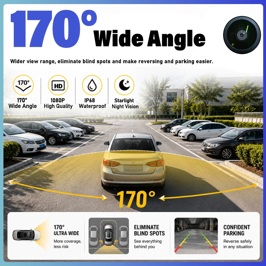 Фото Камера заднего вида CCD HD Fisheye для Mercedes Benz ML M W164 ML350 ML330 ML63 2005~2011, монитор для парковки и заднего хода №1
