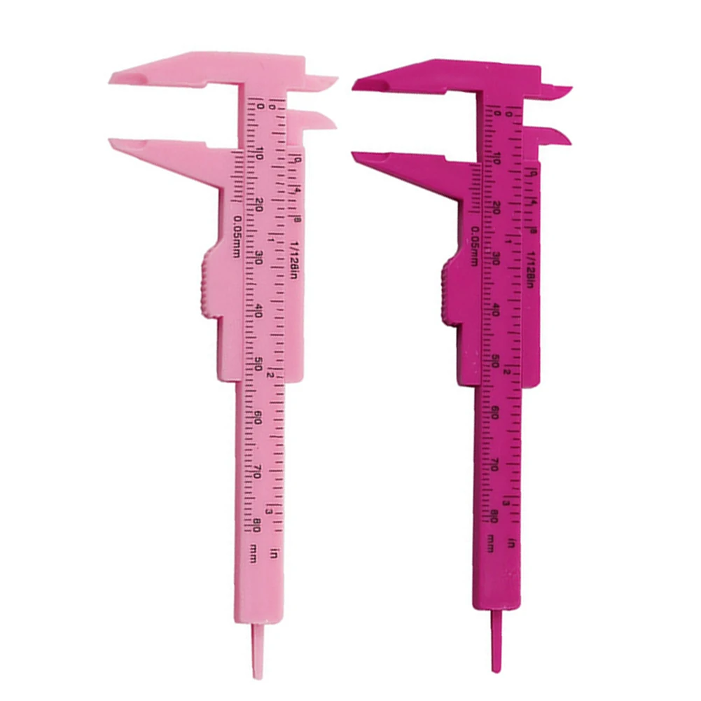 

0-80mm Plastic Sliding Vernier Caliper 80mm Vernier Caliper Aperture Depth Diameter Gauge Double Scale Ruler Measure Tool