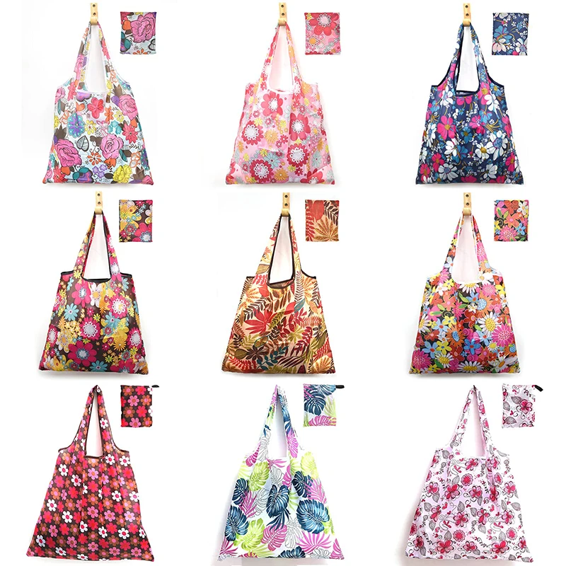

Reusable Shopping Large Bag Foldable Eco Tote With Pouch For Grocery Gym Office Supplies Beach Gear School Toys Storage Bags