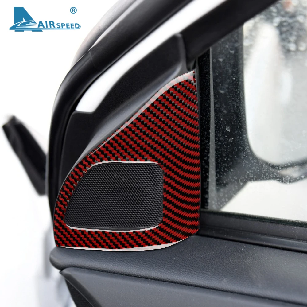 Фото Для Mitsubishi Lancer 2008 2009 2010 2011 2012 2013 2014 2015, настоящая мягкая внутренняя отделка из углеродного волокна, наклейка на боковую дверь автомобиля, динамик №3