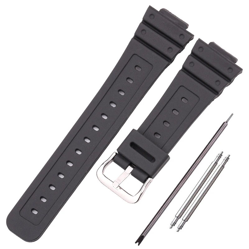 16mm X 25mm Rubber Watchbands High Quality Men Sports Silicone Watch Strap Band For Casio 5600 Series Watch Accessories