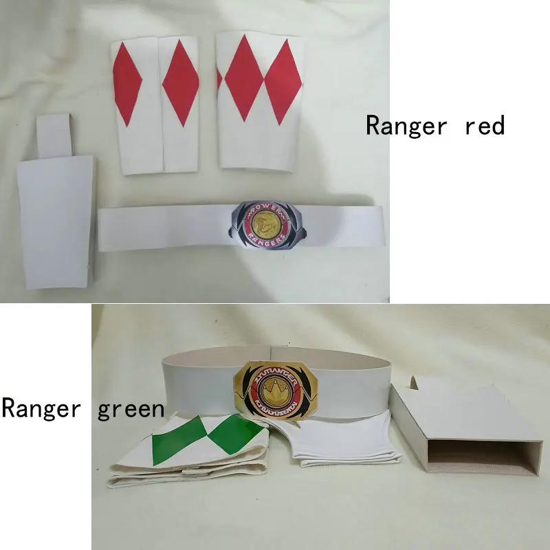 Kyoryu Sentai Zyuranger Cosplay Belt Gloves Wrist Bands Ranger Red Green Cosplay Custom Size