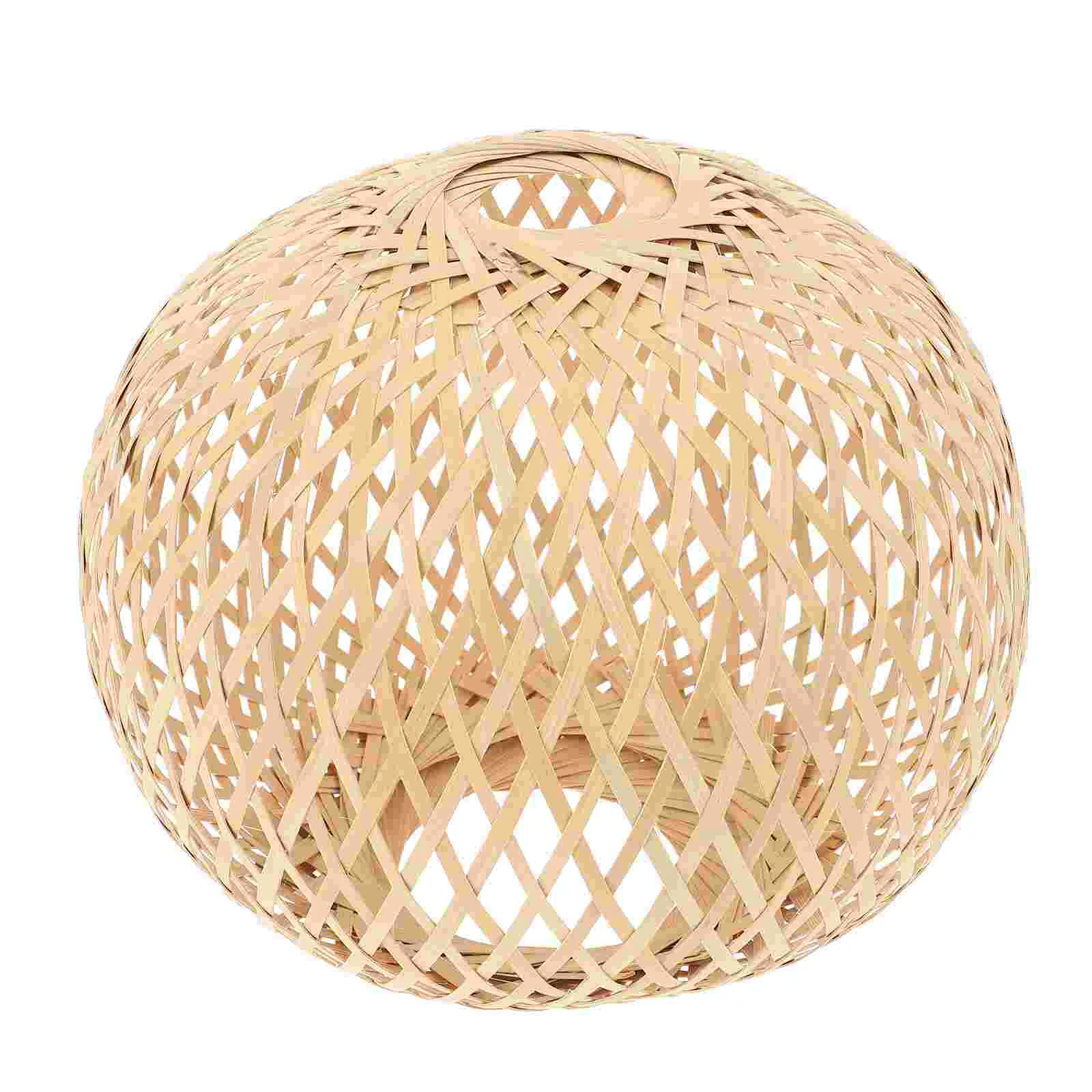 

Lampshade Burlap Lamp Shade Woven Lamp Shade Rattan Lamp Cover Globe Rattan Pendant Shade Bamboo Weaving Wire Cage Chandelier