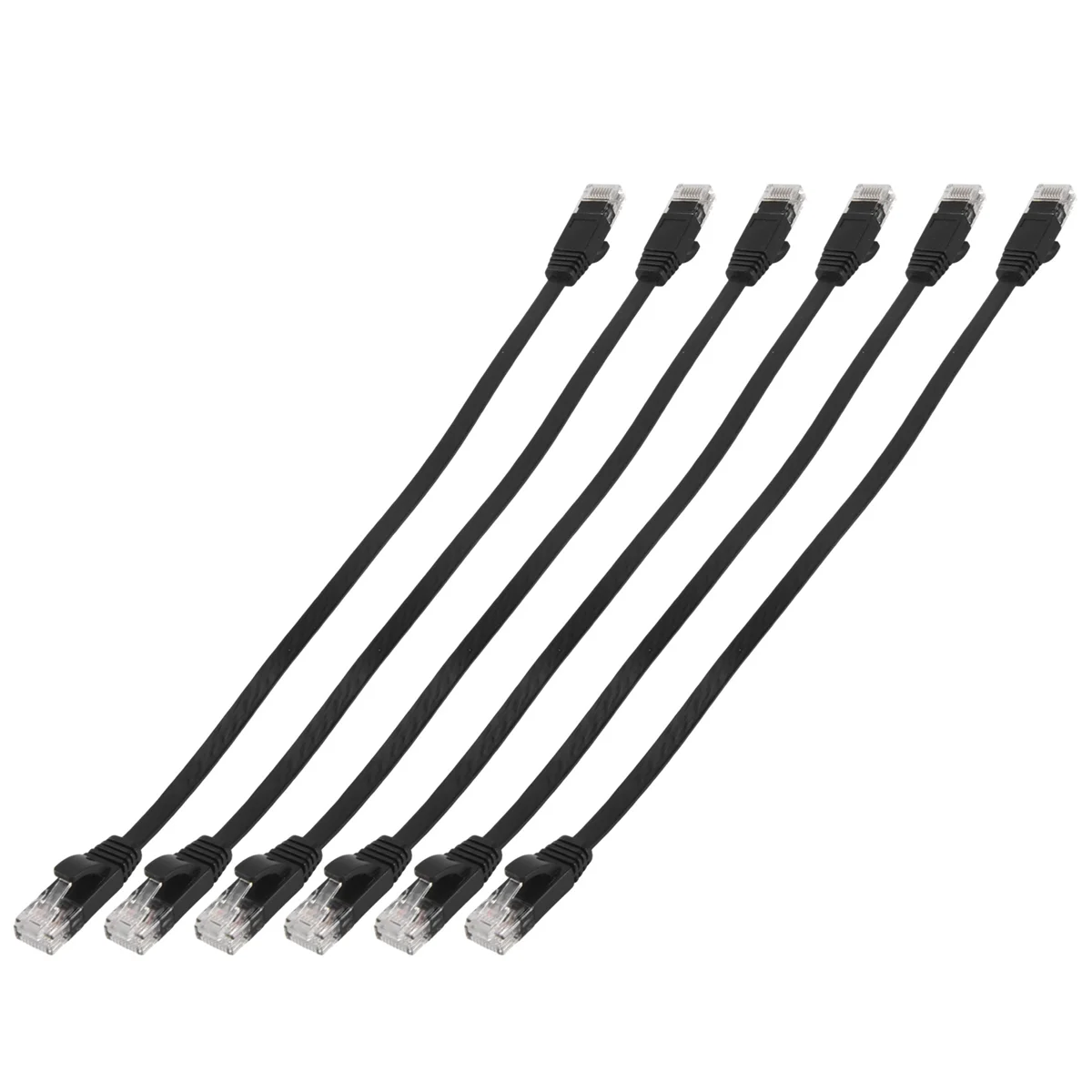 6 шт. 1-футовый плоский сетевой кабель для Интернета однотонный высокоскоростной