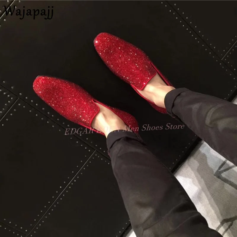 Мужские мокасины с кристаллами