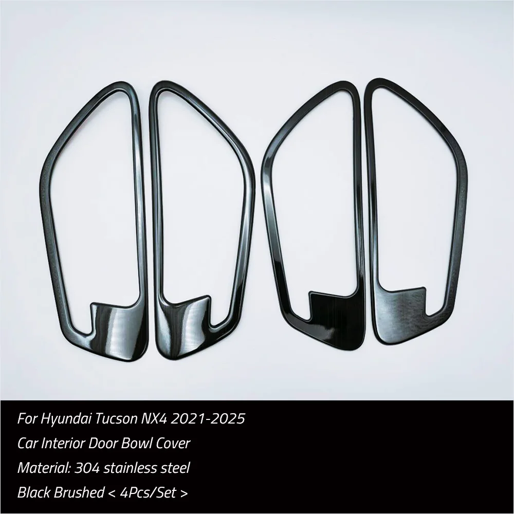 

Внутренняя дверная чаша автомобиля, наклейка, автомобильный Стайлинг, нержавеющая сталь, 4 шт./компл., аксессуары для Hyundai Tucson NX4 2021-2025
