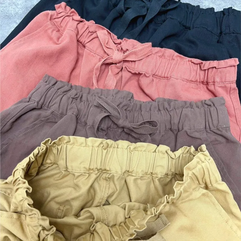 Женские свободные шаровары Johnature простые повседневные штаны до щиколотки с