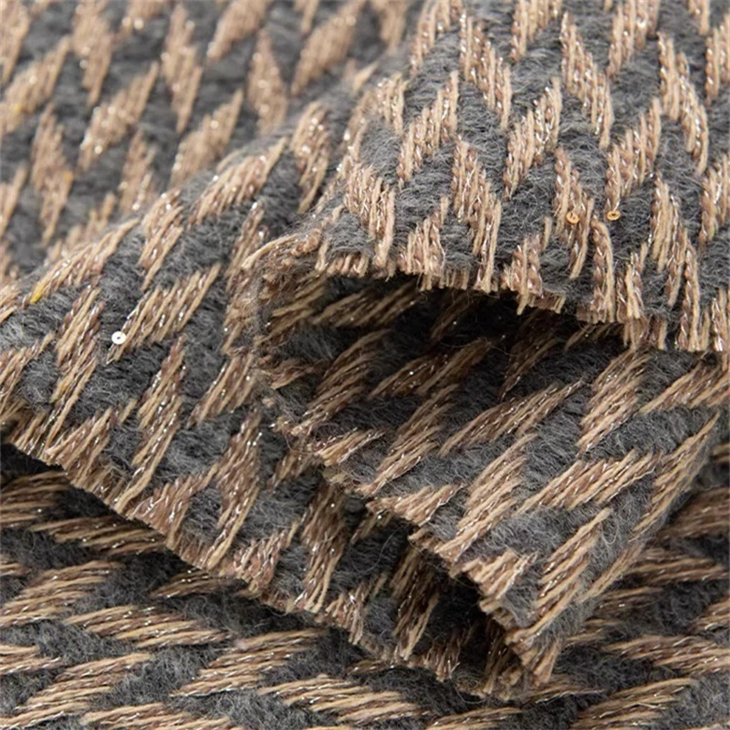 Утолщенная шерстяная ткань в елочку твидовая большой заказ сделай сам женская