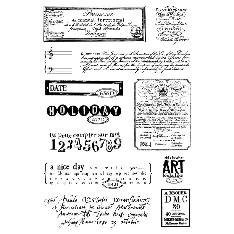 Прозрачные печатки для скрапбукинга 11 х16 см