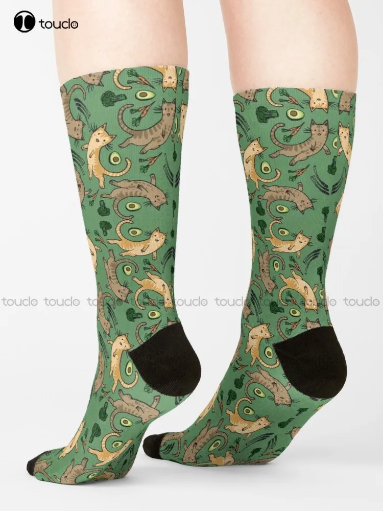

Veggie Cats Socks Women Halloween Socks Cute Pattern Funny Autumn Best Cartoon Street Skateboard Socks Christmas Gift Gd Hip Hop