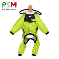 psm pet dog waterproof raincoat jumpsuit reflective hooded waterproof jacket small dog clothes outdoor pet supplies