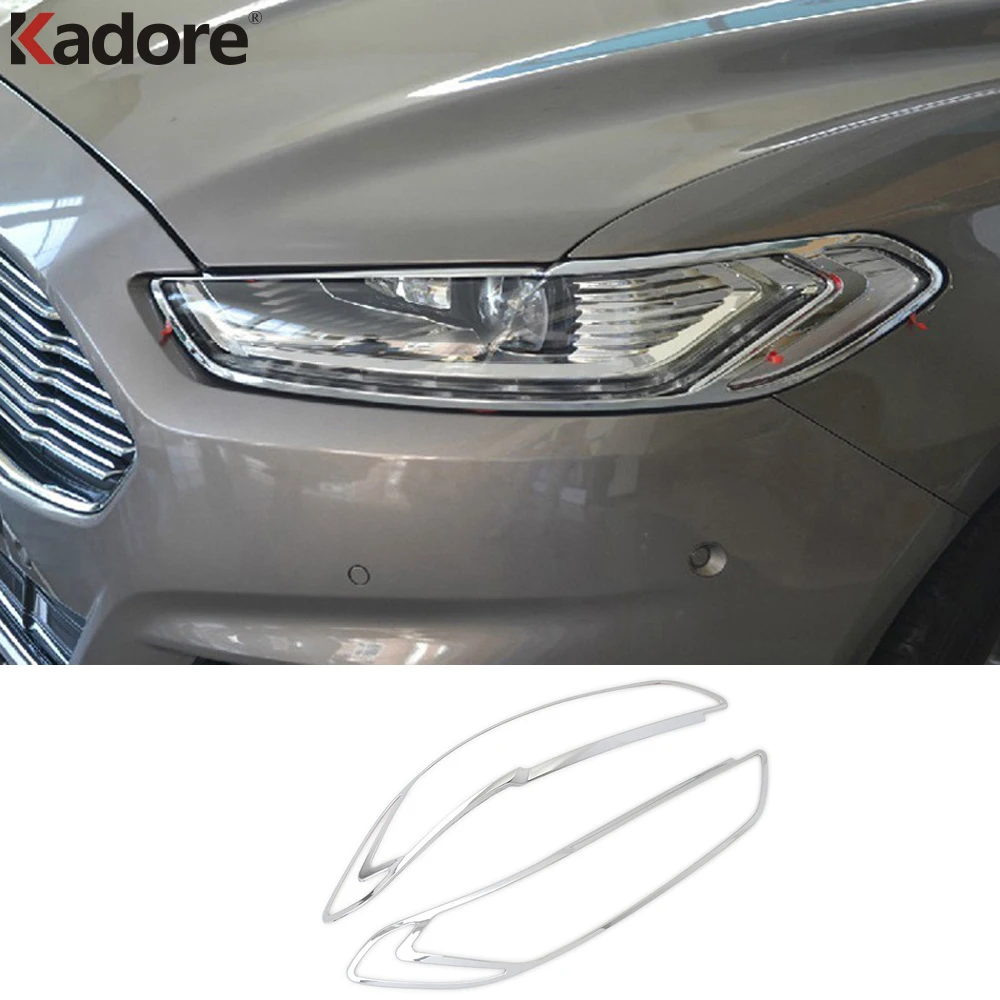 

For Ford Fusion Contour 2013 2014 2015 ABS Chrome Front Light Lamp Cover Trim Headlight Sticker Car Exterior Accessories