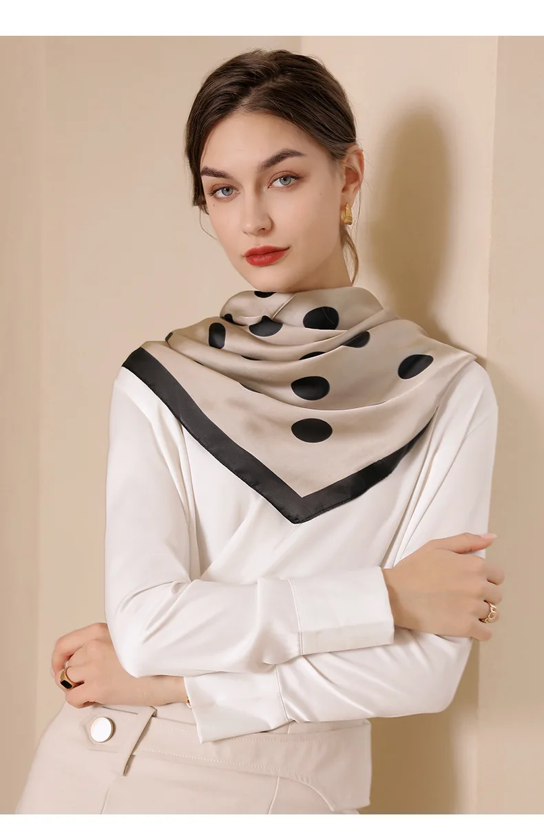 Новинка весна-лето 2022 шелковый шарф Женский искусственный шелк милый квадратный