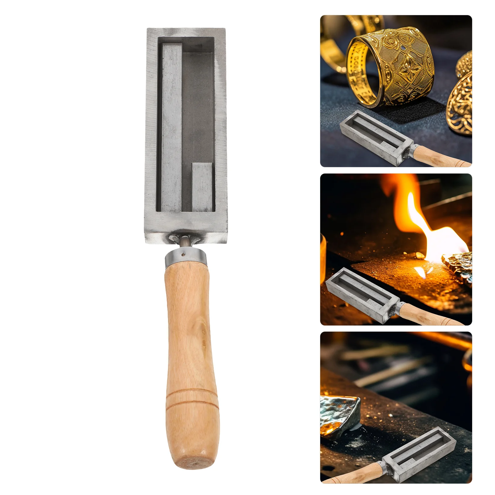 Форма для ювелирных изделий чугунный слиток инструмент литья тигель плавления