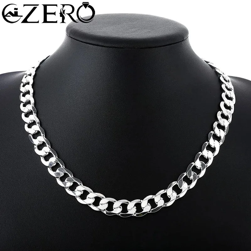 

Special offer 925 Sterling Silver necklace for men classic 12MM chain 18-30 inches fine Fashion brand jewelry party wedding gift