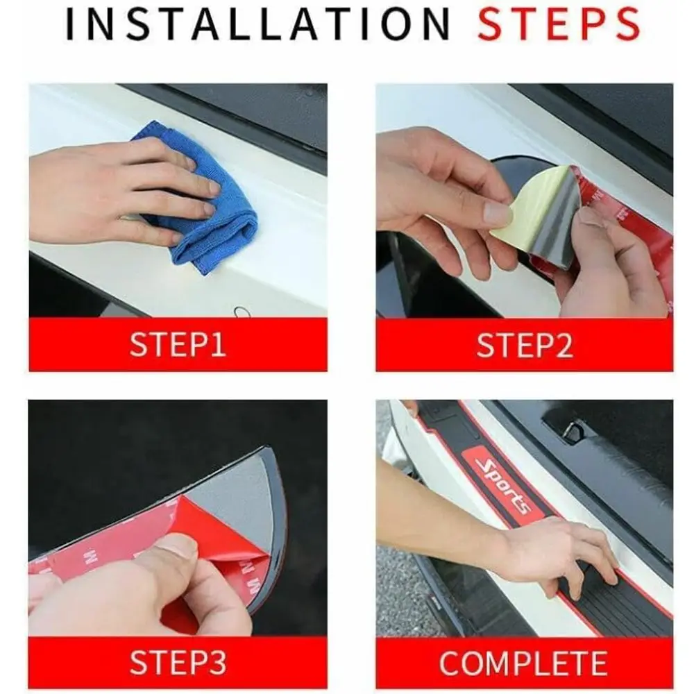 Защита заднего бампера резиновая защита от царапин для багажника аксессуары