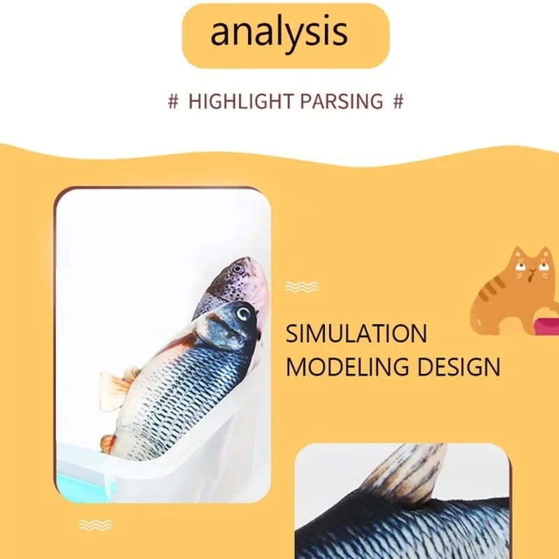 Электрическая Игрушка Рыба Кошка Имитация Рыбалки Прыгающая Собака Жевательная