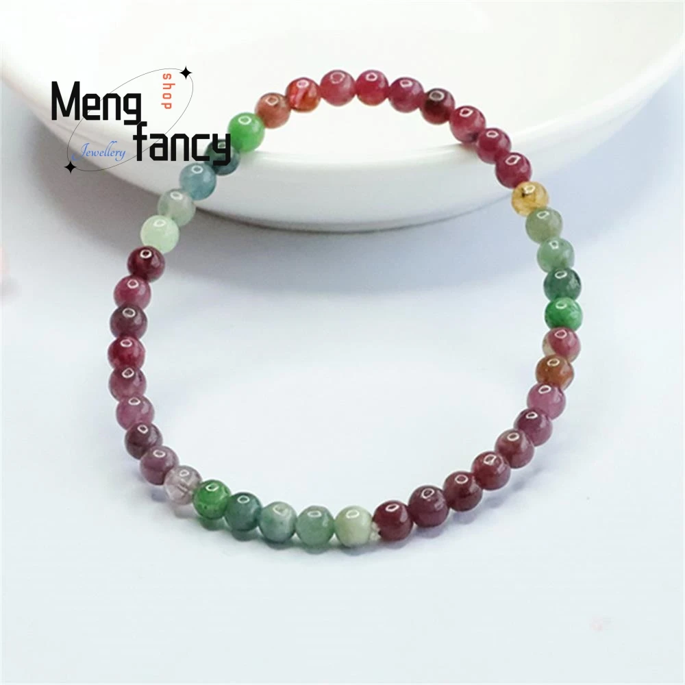 Браслет из натурального радужного турмалина браслет старого бразильского