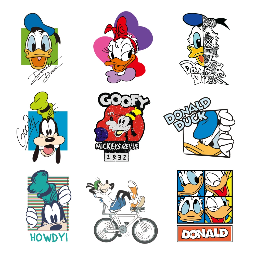 

Disney Donald Duck Iron On Patch Applications For Transfers Sticker Kids T-shirt Diy Clothing Thermoadhesive Patches Custom