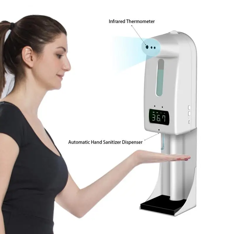 

Automatic Foaming Soap Dispenser Touchless Washing Hand Machine With Forehead Thermometer Infrared Sensor Liquid Soap Dispenser