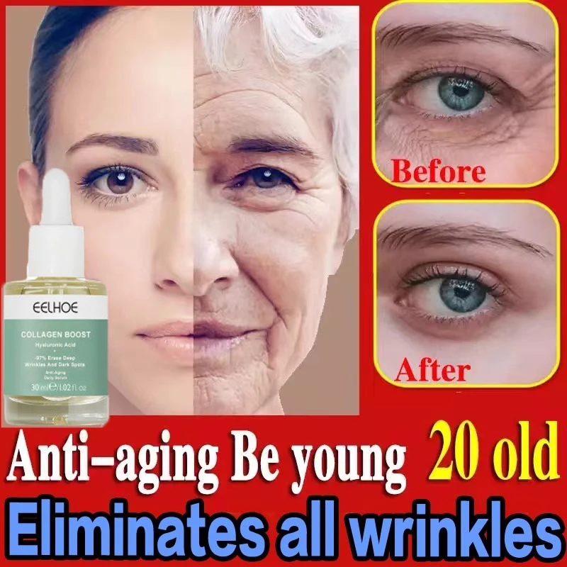 

Potent Collagen Wrinkle Remover Face Serum Lifting Firming Anti-Aging Fade Fine Lines Essence Whitening Nourish Beauty Skin Care