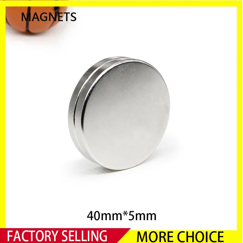 

1~20PCS/Set 40x5mm Round NdFeB Neodymium Magnet N35 Super Powerful imanes Permanent Magnetic Disc 40mm x 5mm 40*5mm