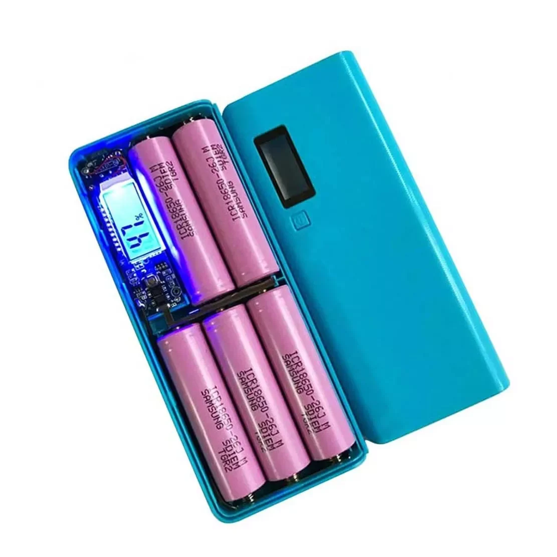 

5x18650 Power Bank Box Portable 5V Dual USB Mobile Phone Charging DIY Shell 18650 battery Holder Charging Box with LED Light