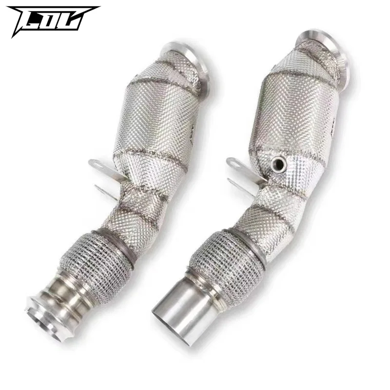 

Выхлопная труба для BMW X2, B48, 2,0 T, 2017-2022, выхлопная труба из нержавеющей стали 304, выхлопная труба с высоким потоком, catted Downpipe 200/300 cell