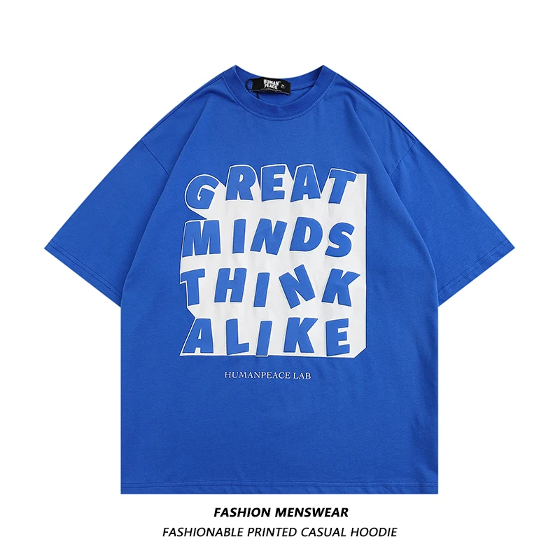 

2022 Summer New Foam Letter Printing Mens and Womens Loose Oversize Couple Casual Tshirt Best Seller