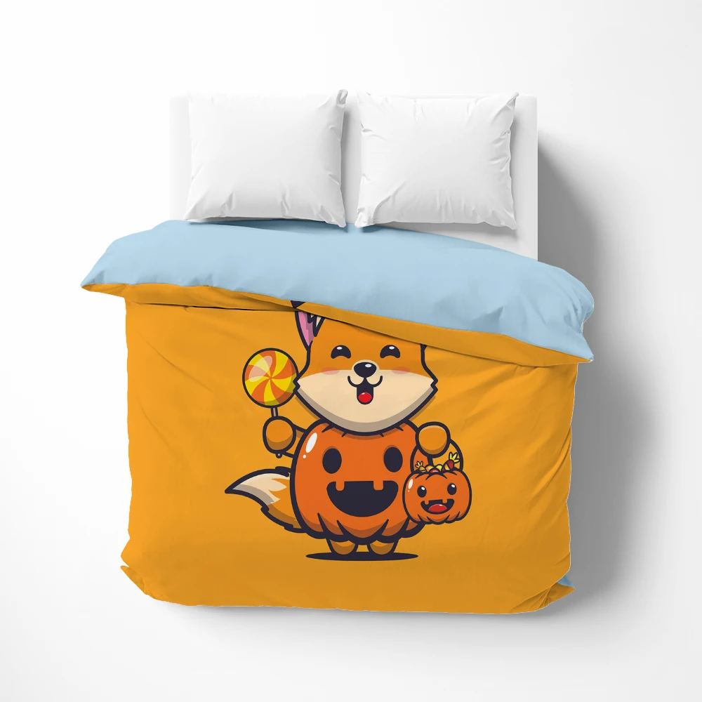 

Cartoon halloween Linens Duvet cover Quilt/Blanket/Comfortable Case lovely Bedding 135x200 bedrooms for kids baby child fox