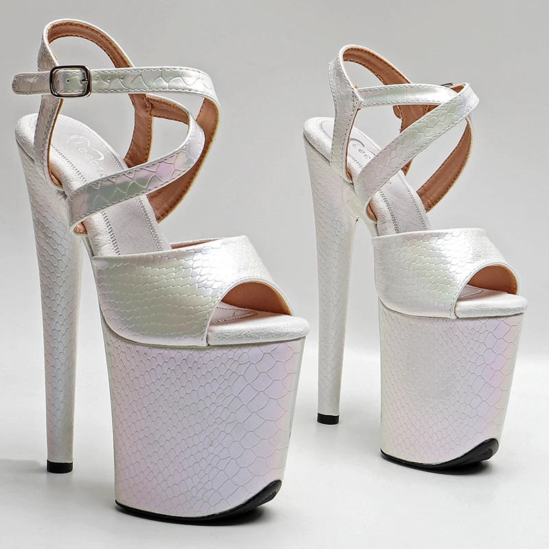 Leecabe/женщина 8 дюймов/20 см трендовые модные вечерние сандалии на высоком каблуке