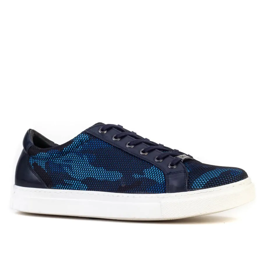 

Knitwear Blue Lace-Up Men Casual Shoes
