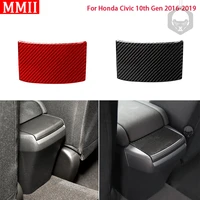 rrx for honda civic 10th gen 2016 2017 2018 2019 car carbon fiber sticker rear storage box cover decor trim car sticker