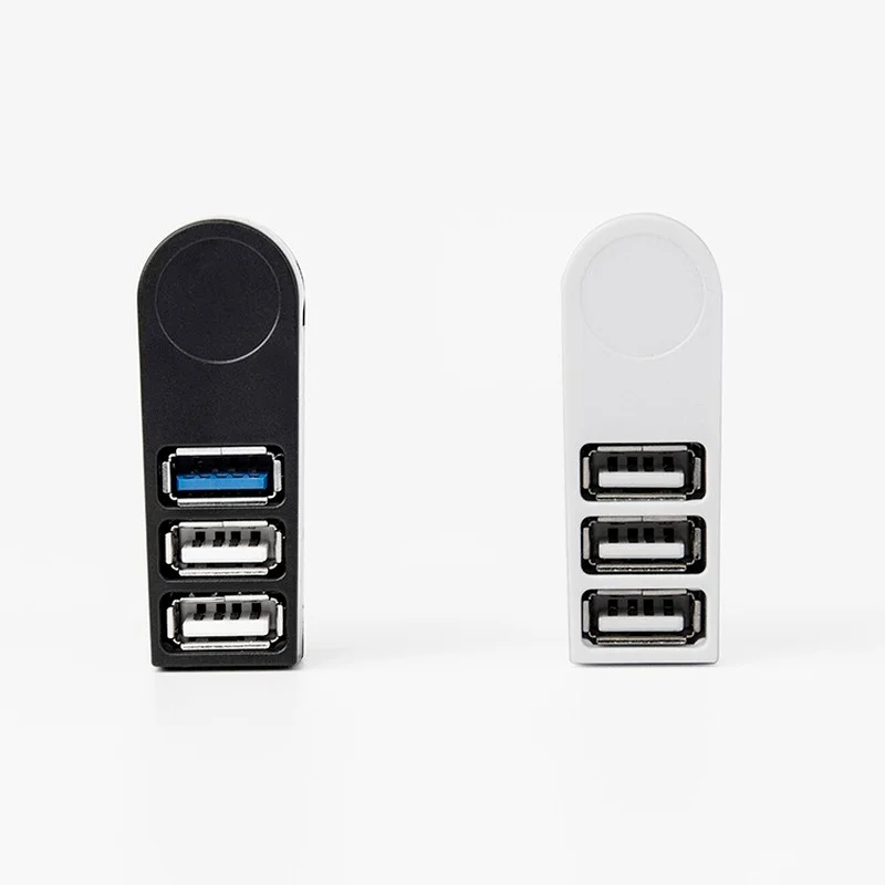 

Universal Rotating USB Hub 3 Port USB 3.0 with Cable High Speed Mini Hub Socket Pattern Splitter Cable Adapter for Laptop PC