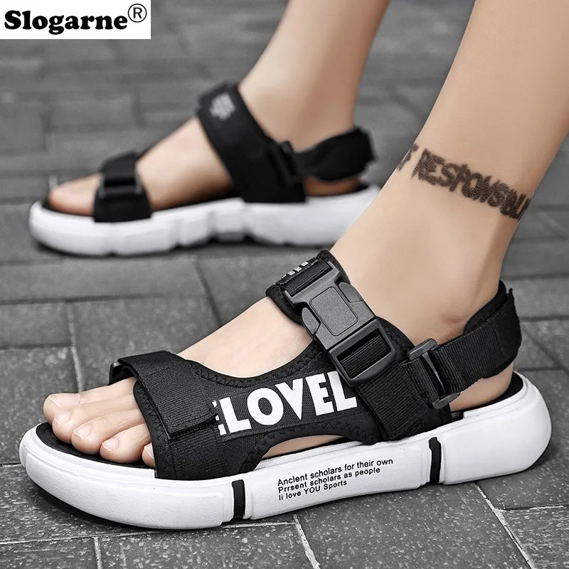 

Мужские сандалии из ПВХ, дышащие удобные сандалии без застежек, повседневные открытые туфли, для улицы, новинка 2023