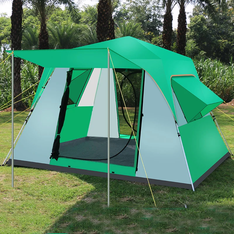 

4-6 Person Automatic Ultralarge Double Layer Outdoor Camping Tent Waterproof Large Gazebo Tienda De Campaña