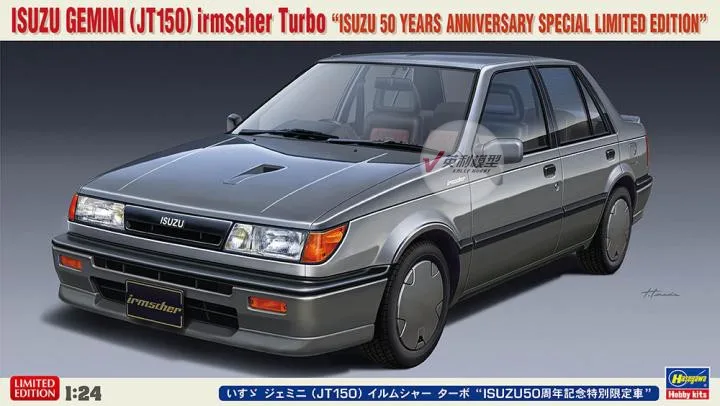

Hasegawa 20586 статическая Сборная модель автомобиля масштаб 1/24 для Isuzu Gemini (JT150) Irmscher Turbo комплект модели автомобиля