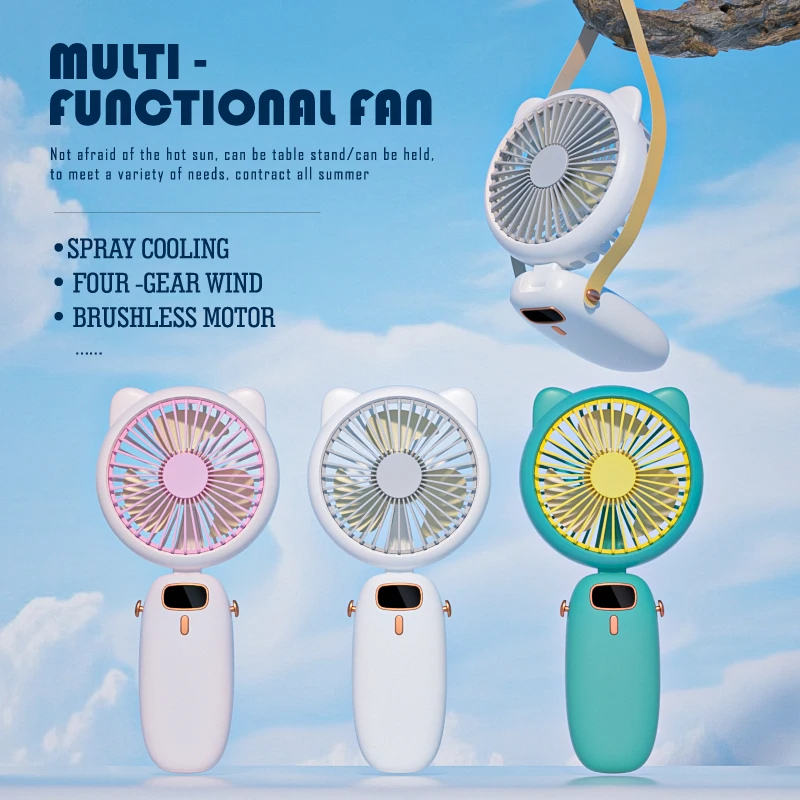 Мини-ручной вентилятор Портативный портативный перезаряжаемый мини-складной с 3