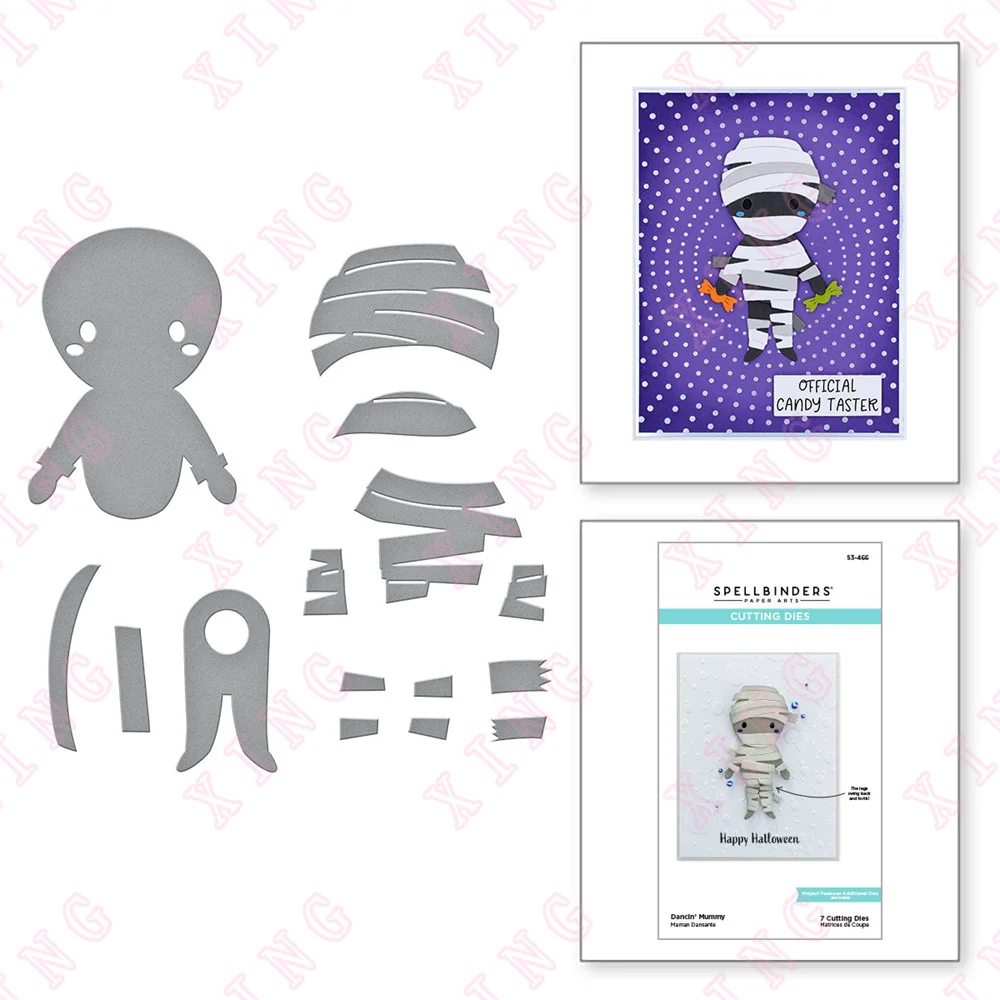 

2022 Dancin' Mummy Etched Dies Scrapbook Diary Decoration Embossing Template Diy Greeting Card Handmade Craft Metal Cutting Dies
