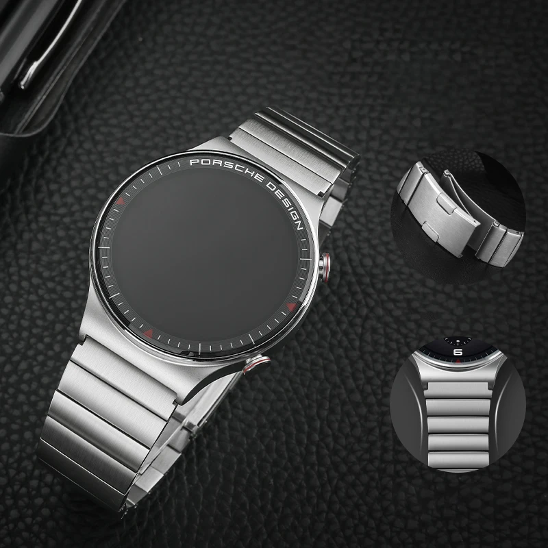 Titanium Watch Strap for Original Huawei 3 Pro 22 mm Metal Band GT 2 Magic 2E Wrist | Наручные часы