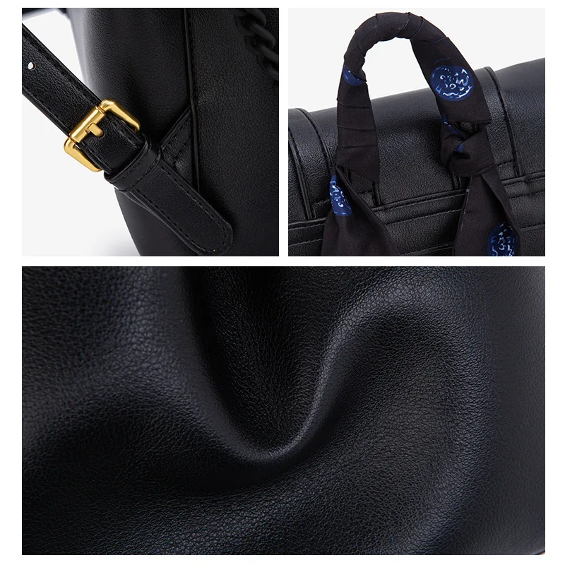 Backpack Women's 2022 New Fashion Large-Capacity One-Shoulder Handbags Niche All-match Western-Style Women's Casual Backpack