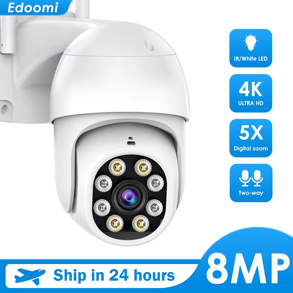 

1080P 5X Zoom PTZ Wifi Camera Outdoor 8MP Two Way Audio IP Camera 2MP 30M IR Color Night Vision Speed Dome CCTV Camera ICSEE