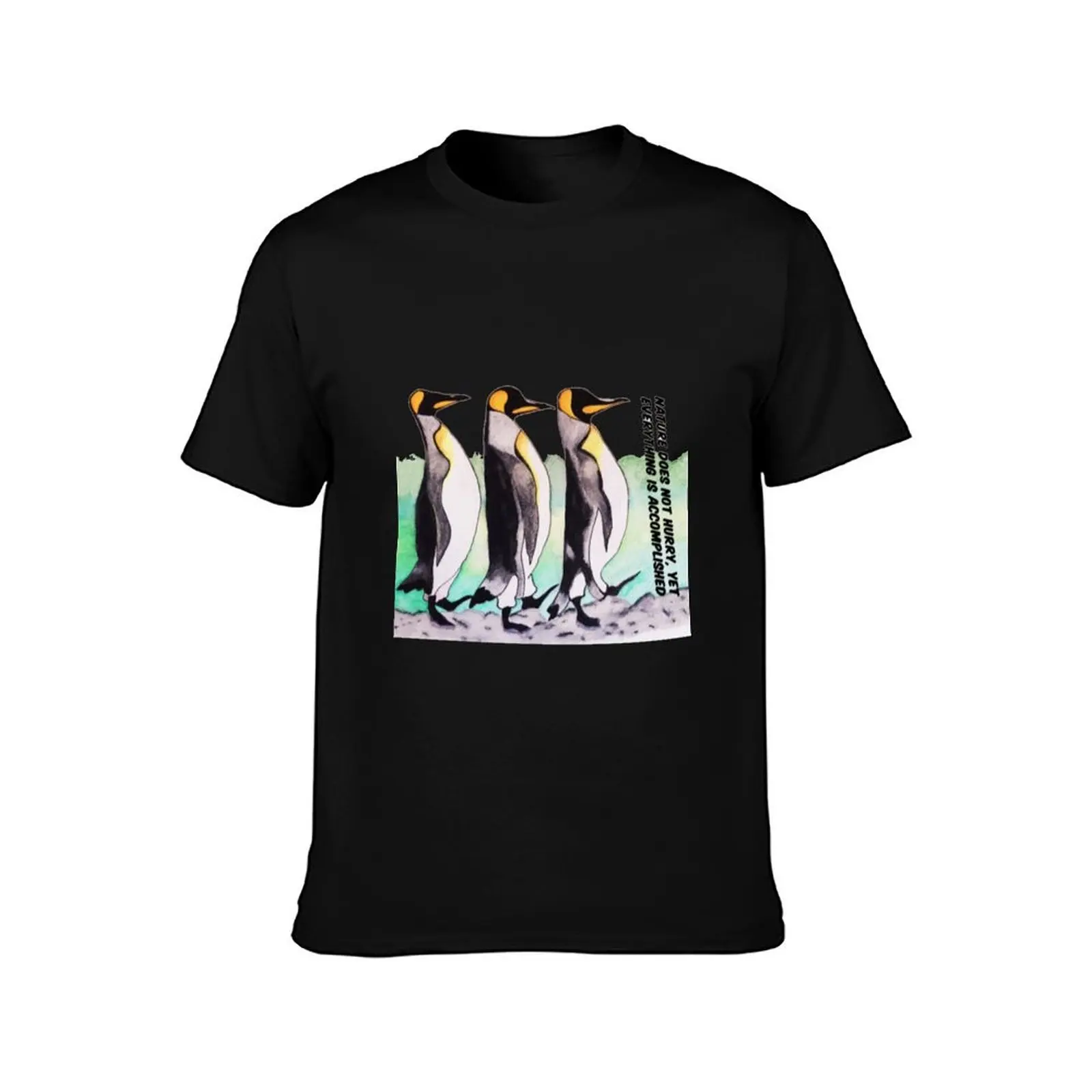 Penquins Nature Does Not Hurry Yet Everything Is Complished Футболка большого размера быстросохнущая
