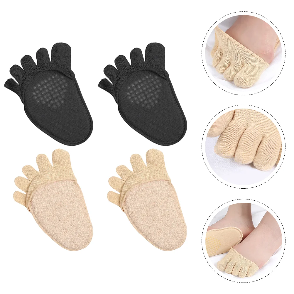 

2 Pairs of Toe Topper Socks High Heel Socks Forefoot Cushion Socks Half Socks