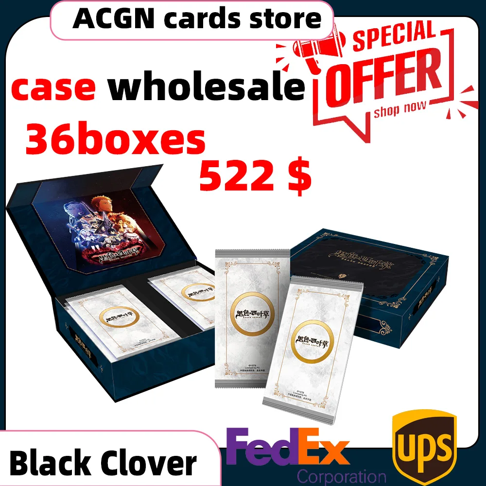 Оптовая продажа коллекционная карточка с изображением черного клевера игрушки