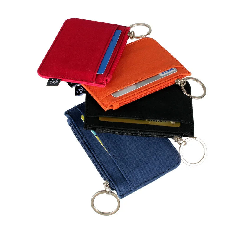 Women Coin Purse Men's Minimalist Slim Wallet Cardholder Canvas Purse 4642 2