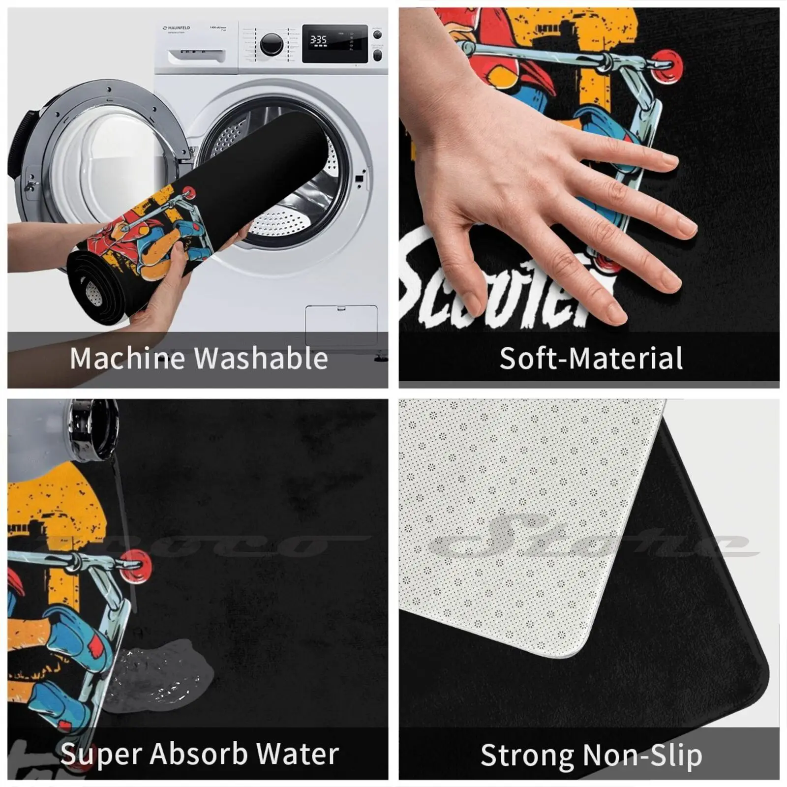 Симпатичный и забавный скутер Детские трюки для верховой езды мягкий коврик