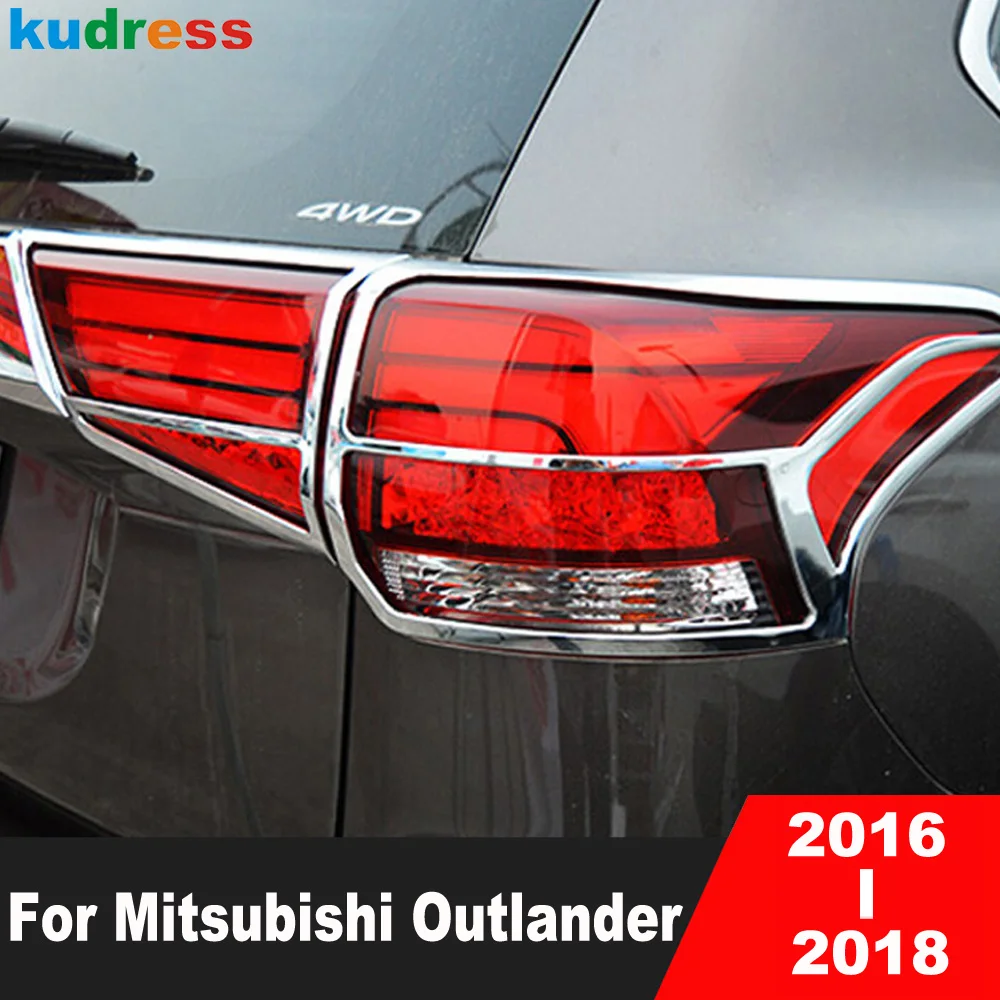 

Rear Tail Light Lamp Cover Trim For Mitsubishi Outlander 2016 2017 2018 Chrome Car Taillight Molding Strip Sticker Accessories
